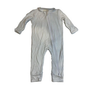 Kyte Baby Bamboo Zip Sleeper Footless Pajamas White 0-3 Months Baby